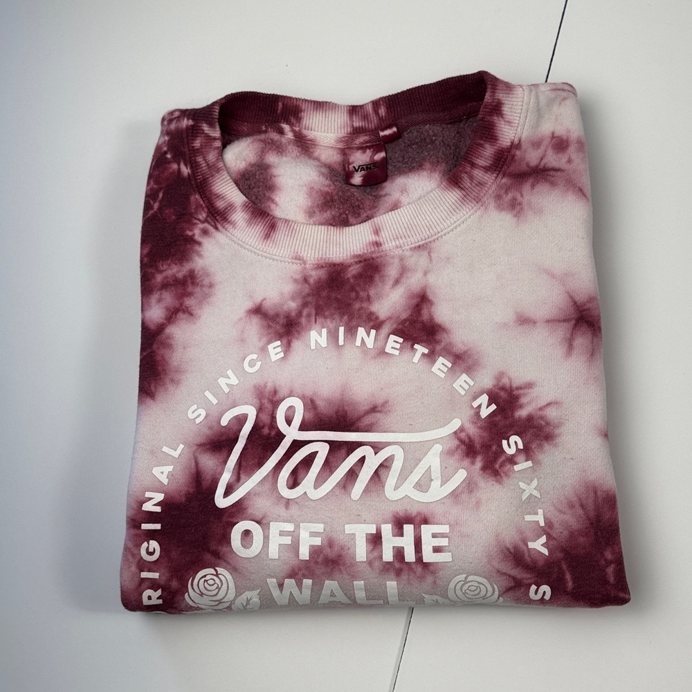 Vans Maroon Tie-Dye Crewneck
